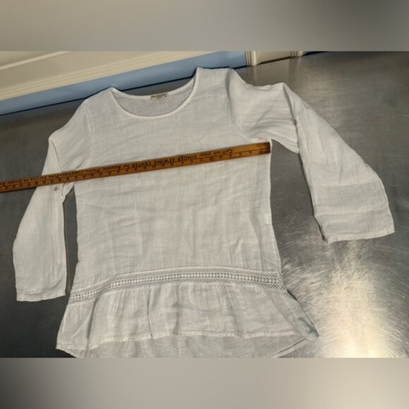 Terzo Millennio - linen and crochet long sleeve tunic - Picture 5 of 10